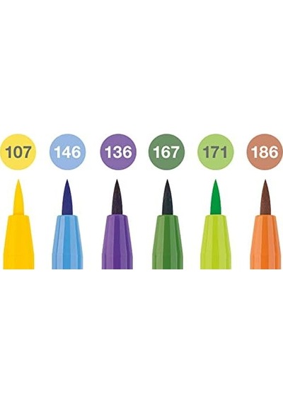 Artist Pen Çizim Kalemi Fırça Uçlu Yaz Serisi 6'lı