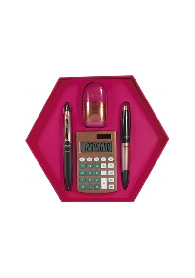 Milan Copper Edition Box Altıgen Pembe Kutu Bakır Seti