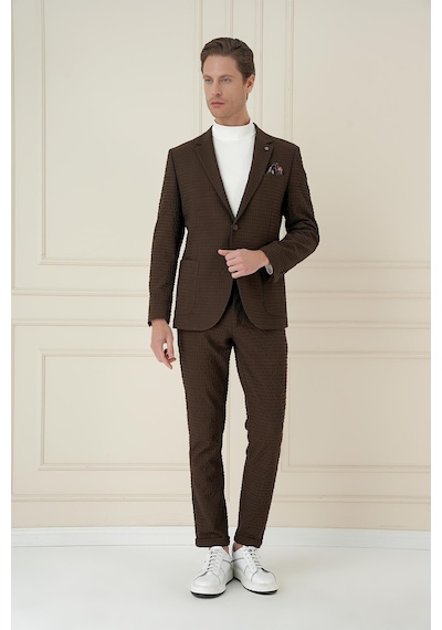 Efor C 695 Slim Fit Kakao Spor Ceket Kahverengi