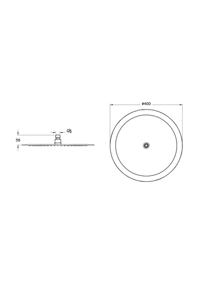 Artema Duş Başlığı, Lite Lc, Altın, 40 Cm, A4564623