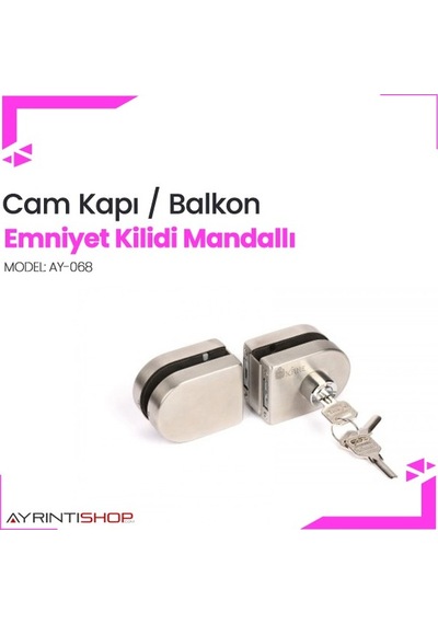 Cam Kapı Cam Balkon Emniyet Kilidi Mandallı