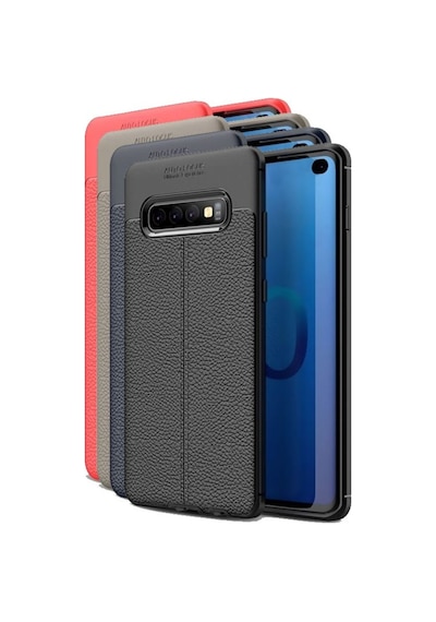 Samsung Uyumlu Galaxy S10+ Plus Deri Görünümlü Lux Niss Silikon Kilif 457445224
