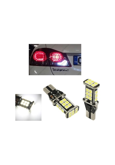 Honda Cıvıc Fd6 Led Geri Vites Ampulü W16w T15 Beyaz