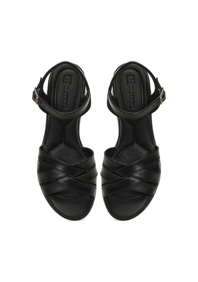 Butigo 25s-281 6fx Siyah Kadın Dolgu Topuk Sandalet 000000000102688737 Siyah