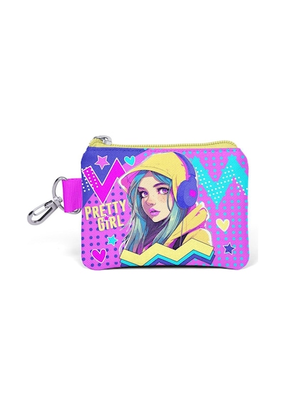 Coral High Kids Lavanta Turkuaz Kulaklı Kız Desenli 5'li Okul Çanta Seti 5set23661