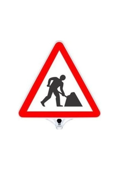 Dikkat Yolda Çalışma Var Trafik Levha Plastik Üçgen Tabela