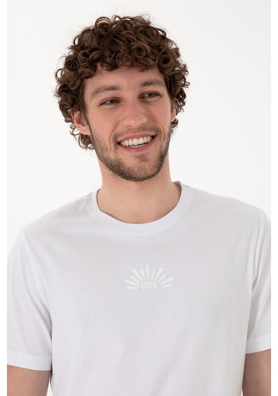 U.S. Polo Assn. Erkek Regular Fit Bisiklet Yaka Beyaz Tişört 50300268-VR013