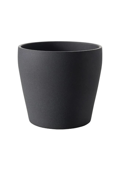 Sumuhome Persıllade Toprak Saksı Koyu Gri 12 Cm