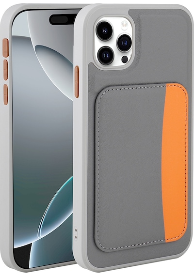 Apple Uyumlu iPhone 11 Kılıf Kartlıklı Zore X-kart Silikon Kapak - Koyu Gri Koyu Gri