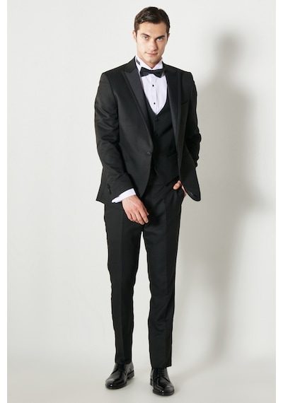 Ac&Co / Altınyıldız Classics Slim Fit Desenli Klasik Smokin Takım Siyah (538463578)