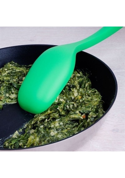 Lurch - Platin Silikon Servis Kaşığı 33,5 Cm Yeşil - Yanmaz, Yapışmaz, Bükülmez, Çizmez, Tat Ve Koku Bırakmaz - 240094