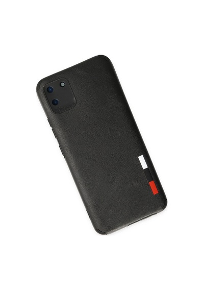 Newface - 106 - Realme C11 Kılıf Loop Deri Silikon - Csmo-tex - - Siyah Sıyah