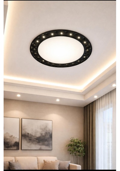 36 Watt, 3 Modlu Delik Çapı Ayarlanabilir 4000k Ilık Beyaz Işık Modern Tasarım Sıvaaltı Led Armatür Siyah - Beyaz