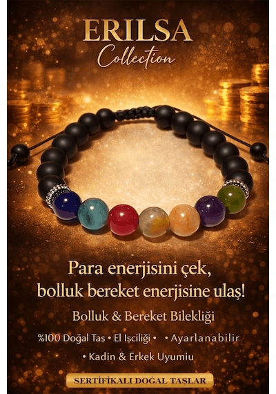 Erilsa Akik Kuvars Ametist Yeşim Apatit Doğal Bilekliği