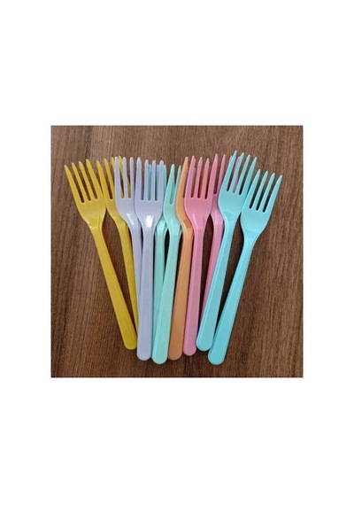 Nisa Plastik Lüx Çatal Renkli 6 Lı Çok Renkli