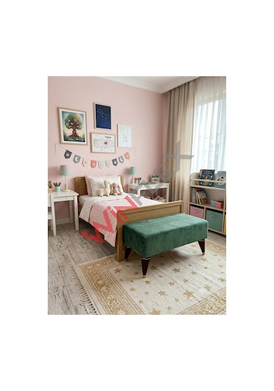Winflex Dikdörtgen Dekoratif Puf 38x100 Cm Su Yeşil Yeşil - Açık Yeşil