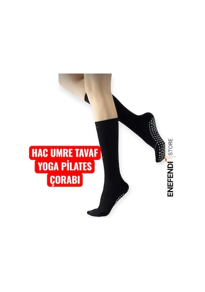 Nf Nd Enefendi Kaydırmaz Taban Unisex Siyah Yoga, Pilates Ve Tavaf Çorabı Konforlu Spor Dizaltı Soket Çorap 36-40 Siyah
