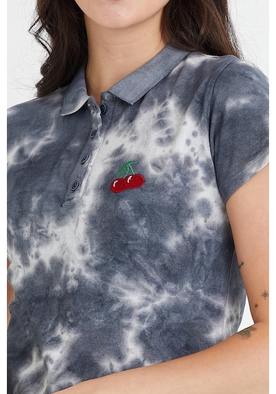 Kadın Batik Yıkamalı T-shirt Siyah