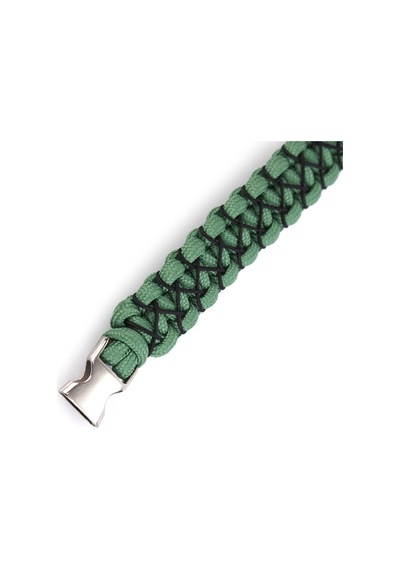 Ince Işlemeli Yeşil Paracord Bileklik Çınar Extreme Çok Renkli
