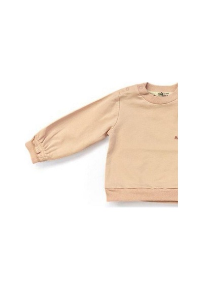 Cantoy Kız Bebek Tavşan Baskılı Sweatshirt-14200 Pudra
