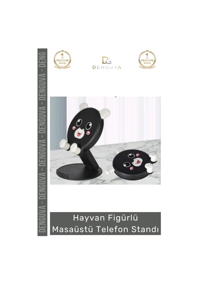 Telefonstandı Sevimli Hayvan Tasarım Ergonomik Katlanabilir Tablet Figürlü Masaüstü Telefon Standı