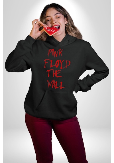 Pink Floyd The Wall Kadın Erkek Siyah Kapüşonlu Sweatshirt Hoodie Siyah