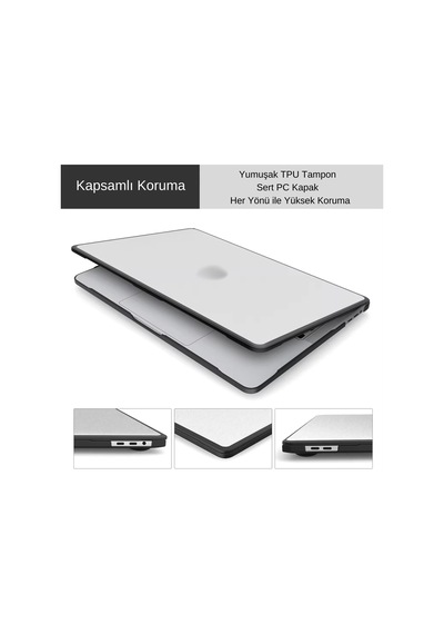 Macbook Air 15.3 İnç Kılıf A2941 M2 A3114 M3 A3241 M4 A3448 M5 Uyumlu Shockproof Rugged Hard Case Tpu Bumper Tam Koruma Anti Fingerprint Mat Sert Kapak Şeffaf Belirtilmemiş