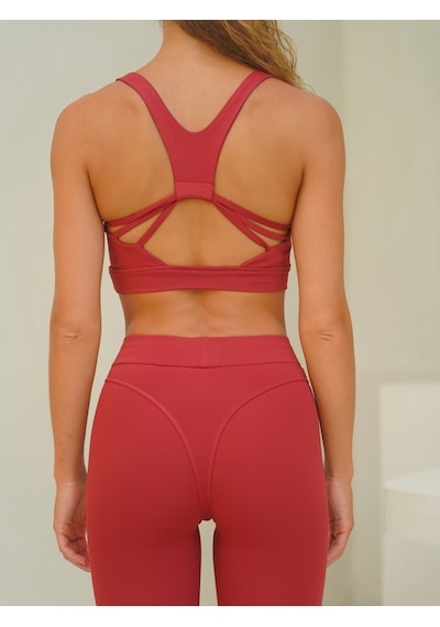 Mai Studios Co. Kratos Basic Spor Bordo Crop Bordo