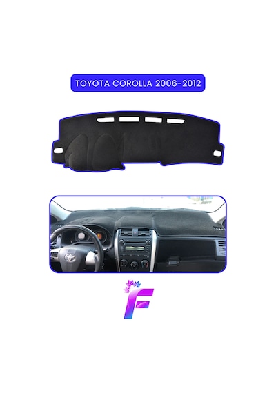 Toyota Corolla 2006-2012 Araca Özel Torpido Örtüsü Ön Göğüs Kılıfı Tam Koruma Kaymaz B35