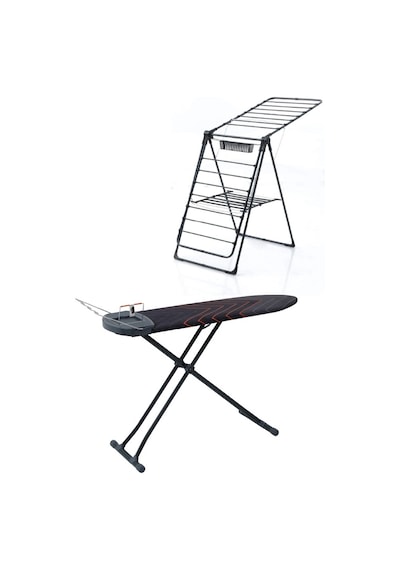 Devecioğlu Strongboard Mm149 Ütü Masası Mm022 Comfort Kalın Borulu Çamaşır Kurutma Askılığı Set Renksiz