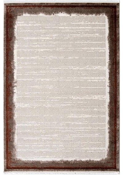 Çam Halı Lizbon 4513 Taba Enti Halı Modern Eskitme Desenli Makine Halısı