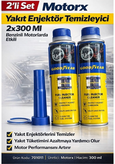 Benzinli Motorlar İçin Yakıt Enjektör Temizleyici Katkı 2 Li Set 300 Ml Motorx