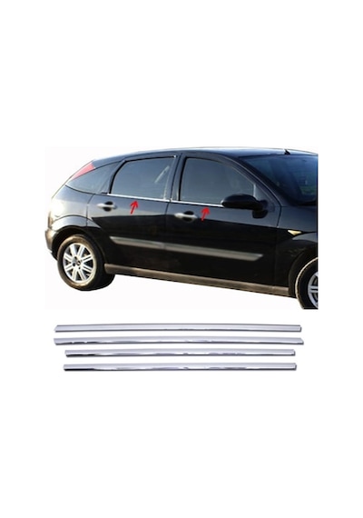 Ford Focus Hb-sedan Krom Cam Çıtası 4 Prç P.çelik 1998-2005 Arası