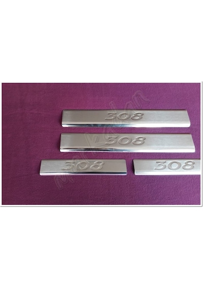Woc Chrome Peugeot 308 Krom Kapı Eşiği Baskı 2007-2013 4 Parça Pa