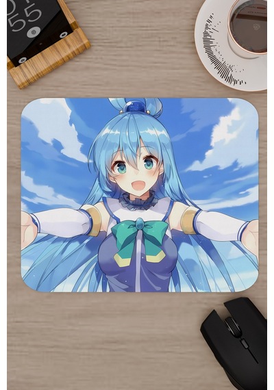 Konosuba Kaymaz Dikişli Kauçuk Oyuncu Mousepad V5 - 22x18 Gaming Mouse Pad Fare Altlığı