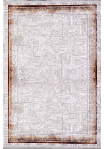 Çam Halı Crea Plus Stone Roxanne 17170 Gri Bakır Modern Desenli Makine Halısı