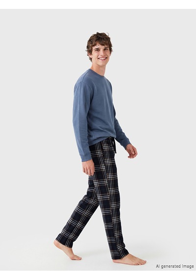Lc Waikiki Lc Waıkıkı Lacivert Standart Kalıp Ekose Erkek Pijama Altı