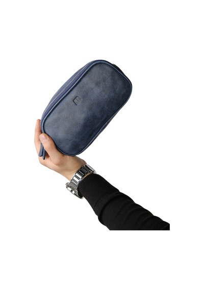 Mft Leather Hakiki Deri Unisex El Çantası Naina 1134 Tiguan Lacivert