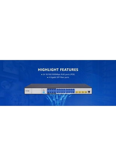 Foredge 24port S5700-24gp-4fr Gıgabıt 4-sfp Layer3 Yönetilebilir Swıtch