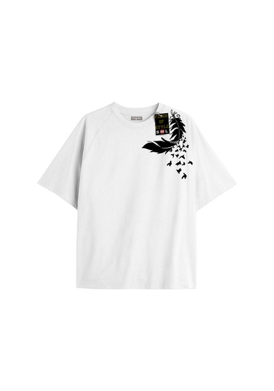 Flood Of Style Beyaz Oversize T-shirt Tügg Özel Tasarım