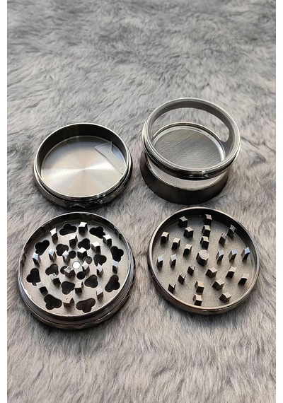 63 Mm. Gri Pencereli Tütün Baharat Herbal Öğütücüsü Parçalayıcı Rc80gr