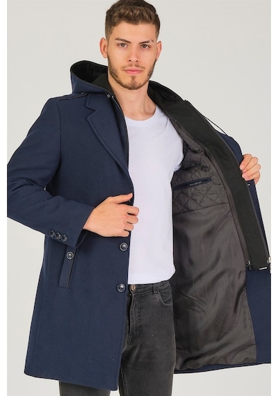 Plt8406 Dewberry Erkek Palto-Lacivert