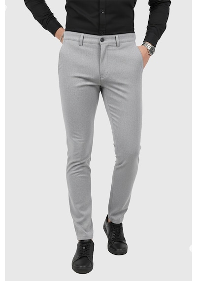 Rizzup Erkek Gri Modern Fit Likralı Kumaş Pantolon Günlük & Ofis Kullanımı 2602020