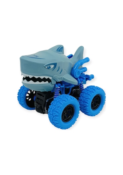Köpek Balığı Sürtmeli Mekanik Monster Araba Gri 12 Cm Lisinya