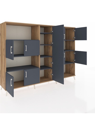 Hyperion Dolap 10 Raflı 9 Kapaklı 220x44x163 Çam-antrasit Çam-antrasit Hyperion Dolap 10 Raflı 9 Kapaklı 220x44x163 Çam-antrasit Çam-antrasit