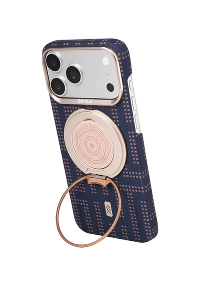 Apple Uyumlu iPhone 17 Pro Max Kılıf M-safe Şarj Özellikli Raptic Aramid Skin Serisi Kapak Lacivert Lacivert