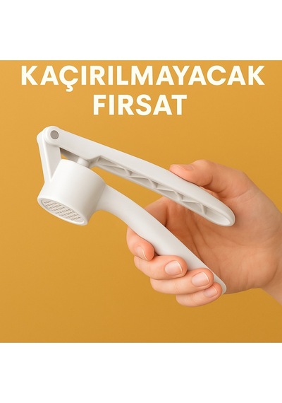 Sarımsak Rendesi Zencefil Ezeceği Sarımsak Ezici Jumbo Sarımsak Ezeceği 1 Adet Beyaz Plastik Diğer