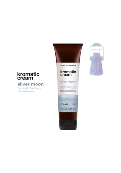 Nook Kromatic Cream Silver Moon Gümüş Gri Ton Yapıcı Işıltı Veren Saç Maskesi 150ml-soğuk Gri Saç Cilası