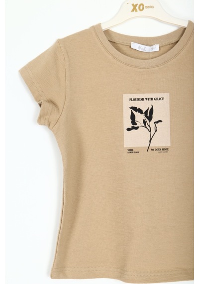 Xo Kids Kız Çocuk Tişort 8-14 Yaş 38406 Camel
