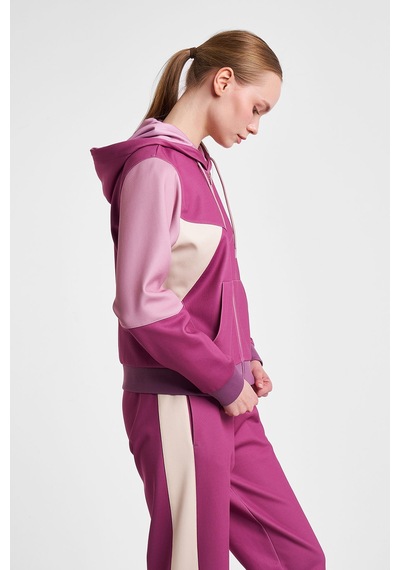 Lescon Kadın Fermuarlı Kapüşonlu Sweatshirt 25n-2131 Mor